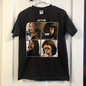 Almost vintage Beatles brown Let it Be shirt from 2004 size Medium